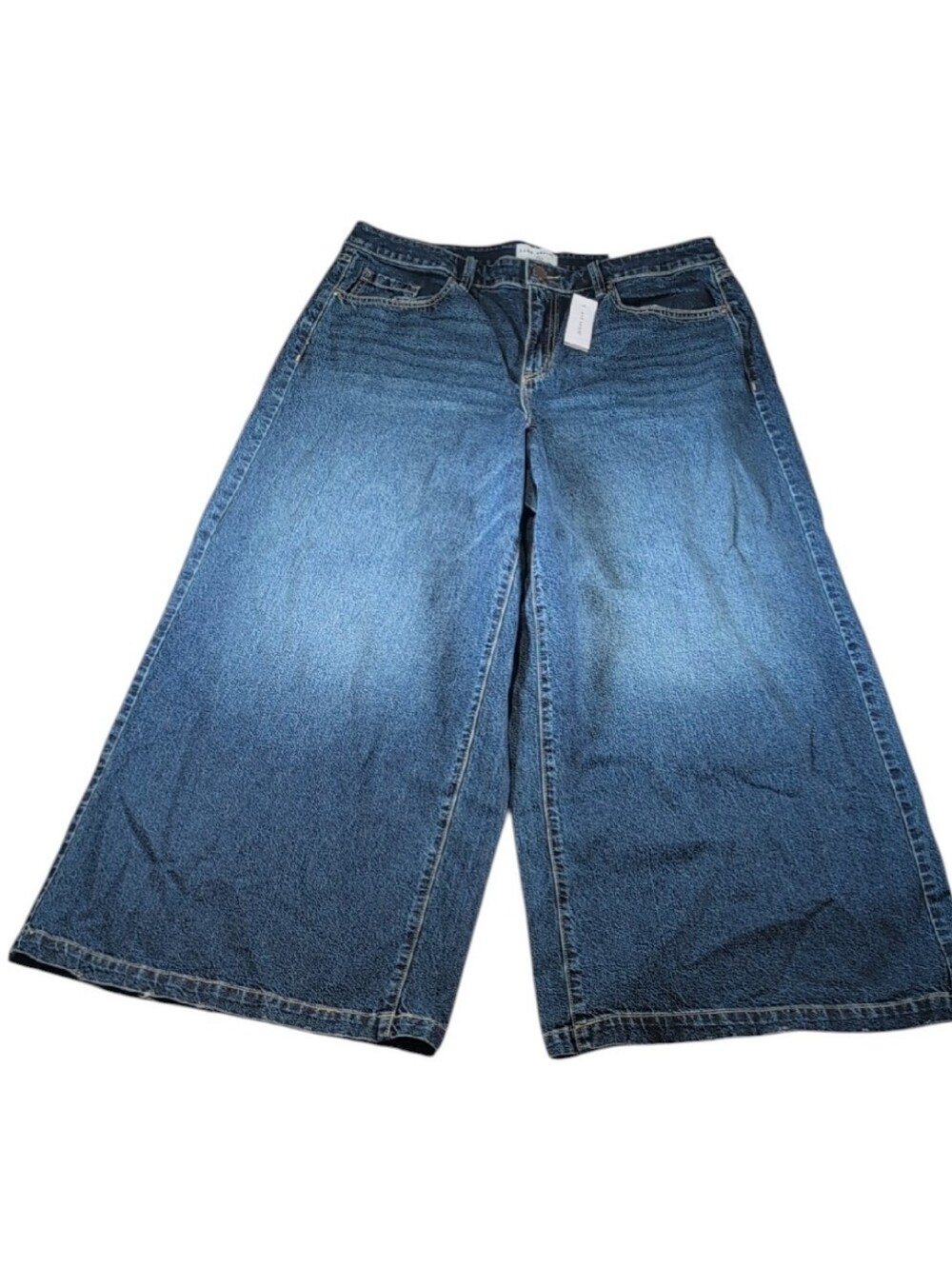 Lane Bryant Ultra Wide Leg High-Rise Jeans Medium Wash Size 16